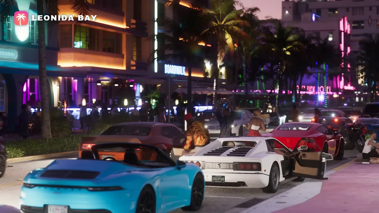 Portada: GTA 6 pone coches de Vice City en las calles de Miami y un dirigible en la NASCAR
