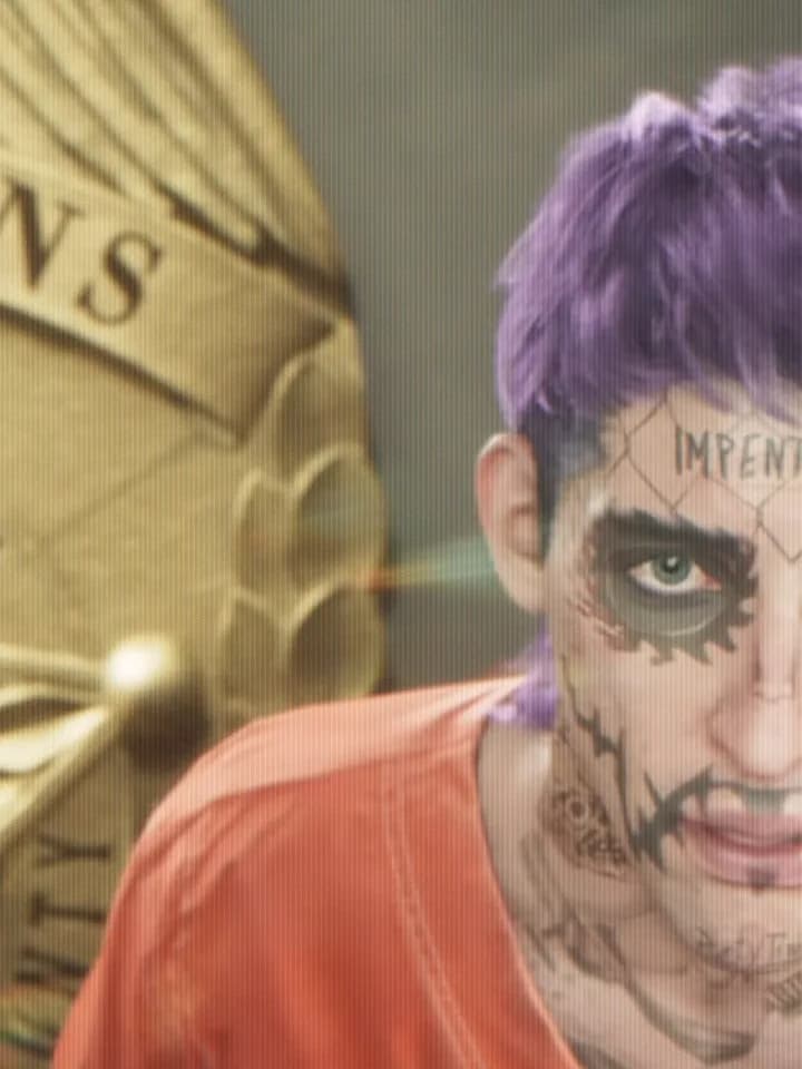 El preso de la cara tatuada
