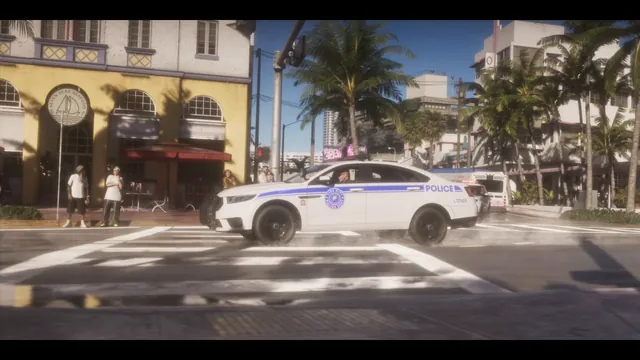 Coche patrulla Vapid (sin nombre) en Tráiler de lanzamiento (0:47)