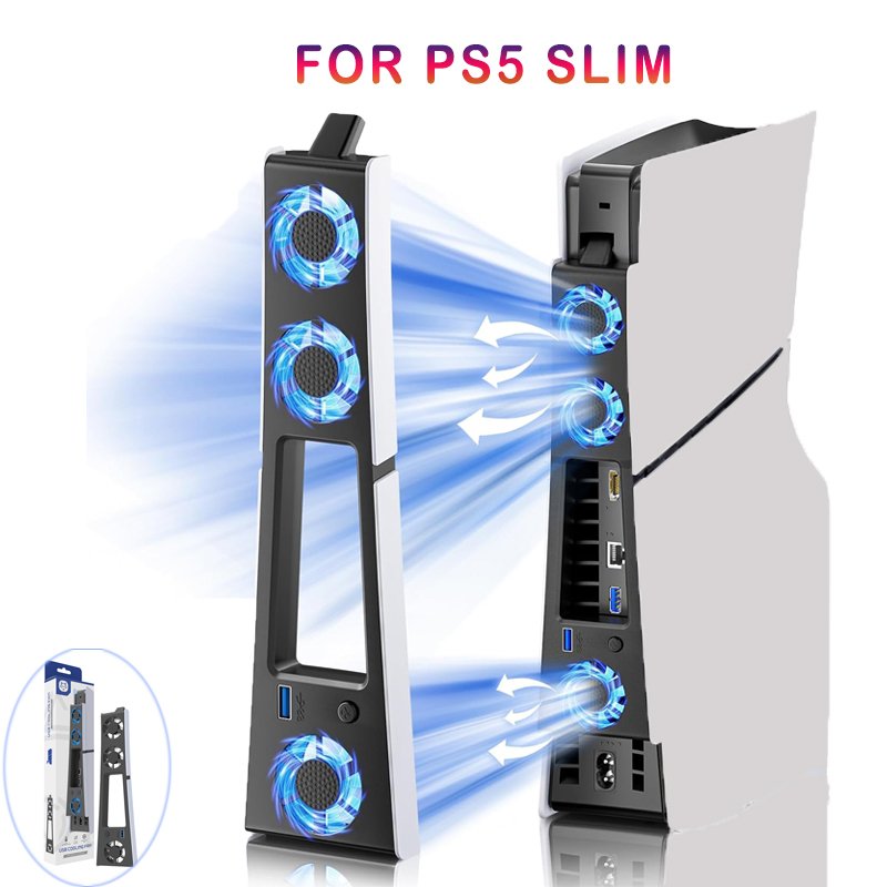 Ventilador de refrigeración instalado en una PS5 Slim
