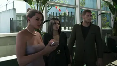 Val (Valentina) · An Extended Look 19:20: The three of them together: «So Val, I know it's a party…»